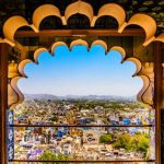 Beautiful shot of Udaipur from the window of City Palace